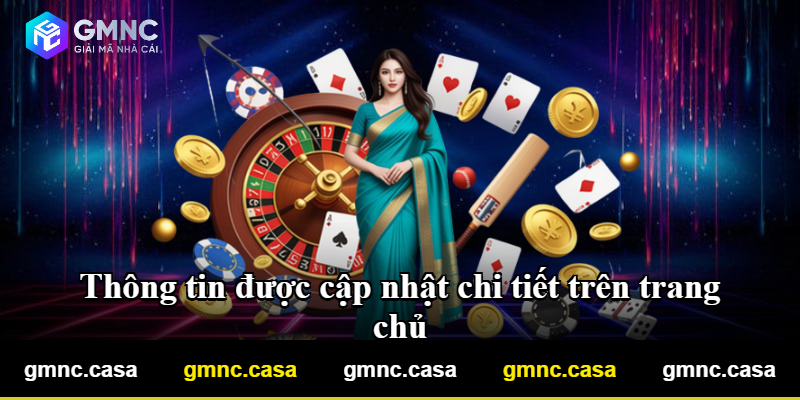 Thông tin được cập nhật chi tiết trên trang chủ